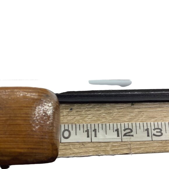 Vtg Handmade Wood Turtle Pencil Paint Brush Holder Made in Haiti 10" x 4" Brown - Picture 6 of 6